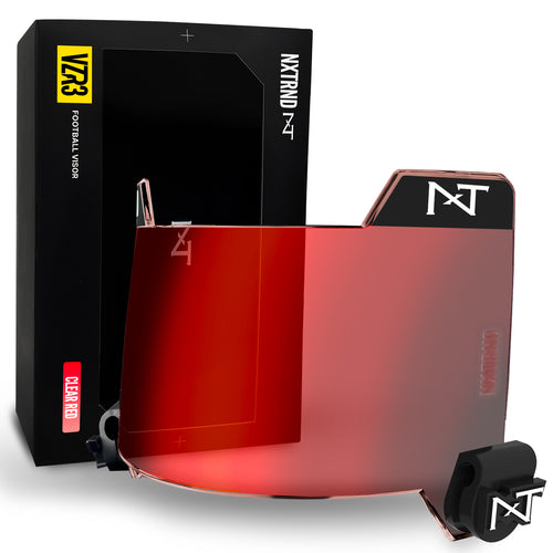NXTRND VZR3™ Football Visor Clear Red
