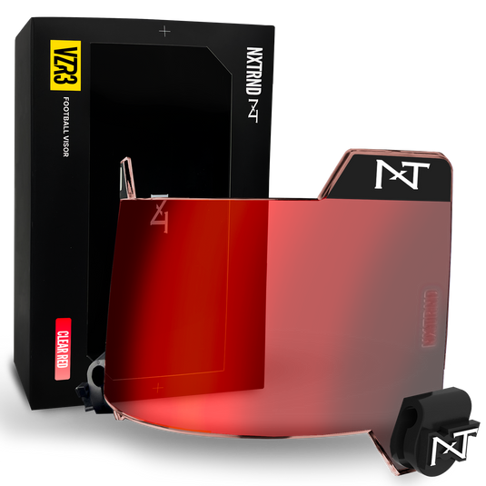 NXTRND VZR3™ Football Visor Clear Red