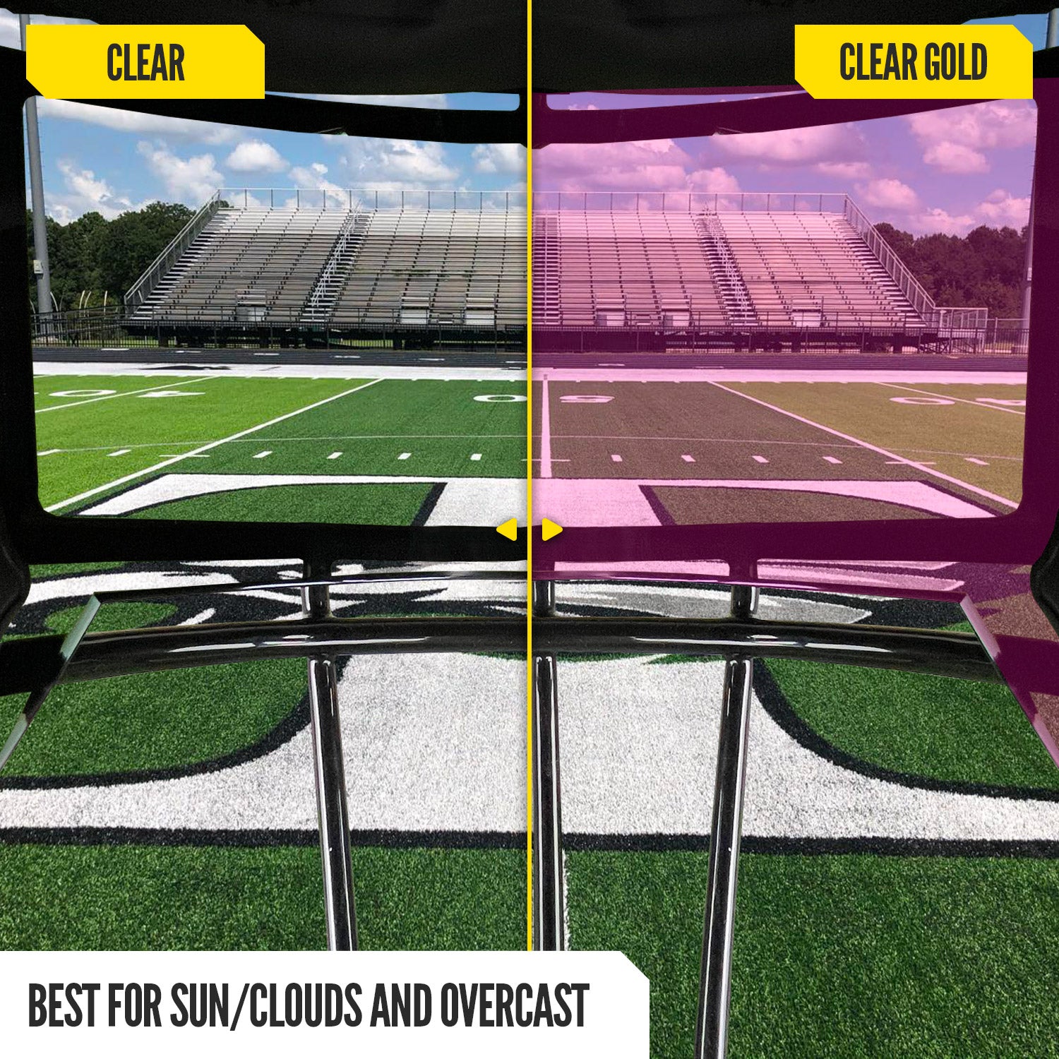 Visière de football NXTRND VZX transparente or