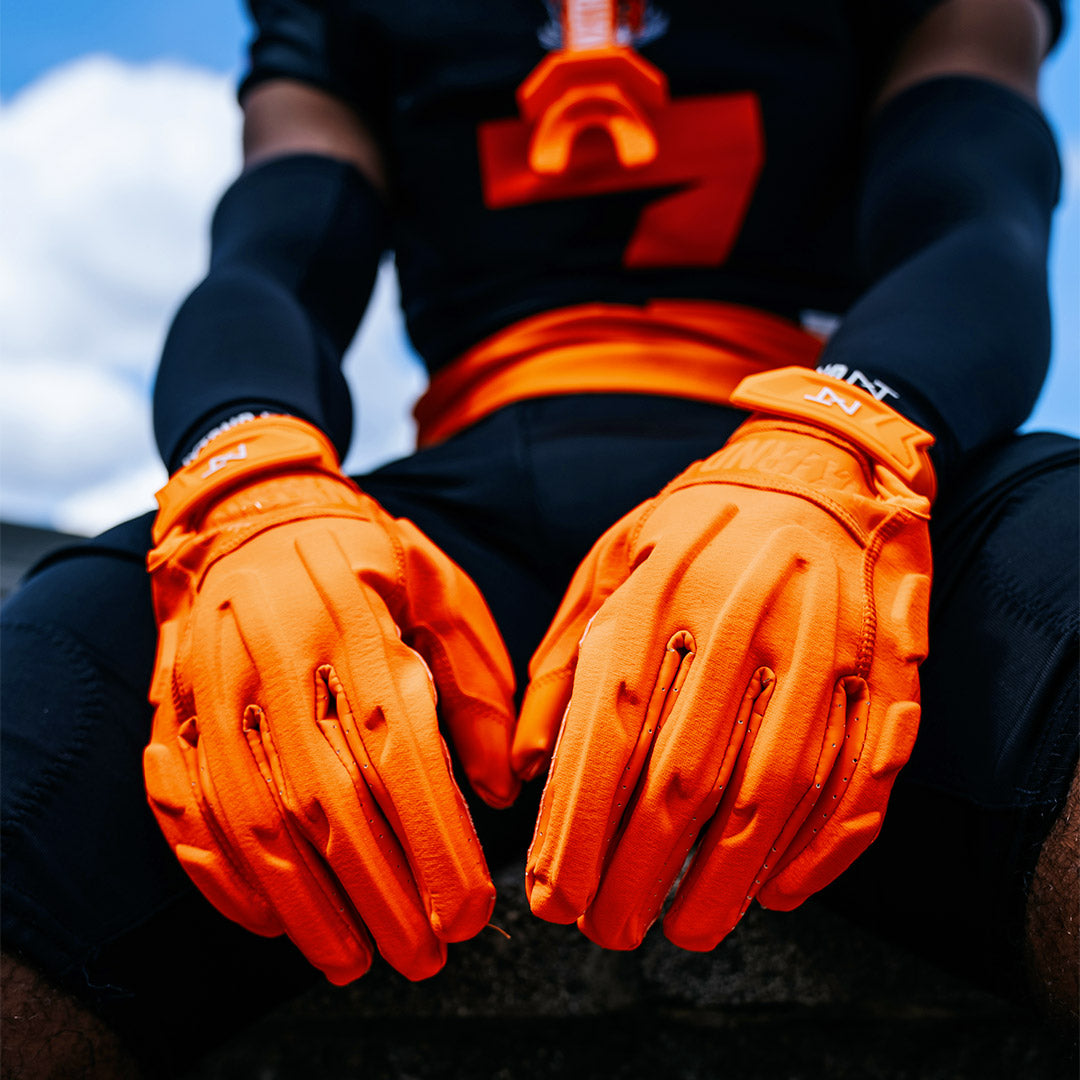 Orange wide receiver gloves online