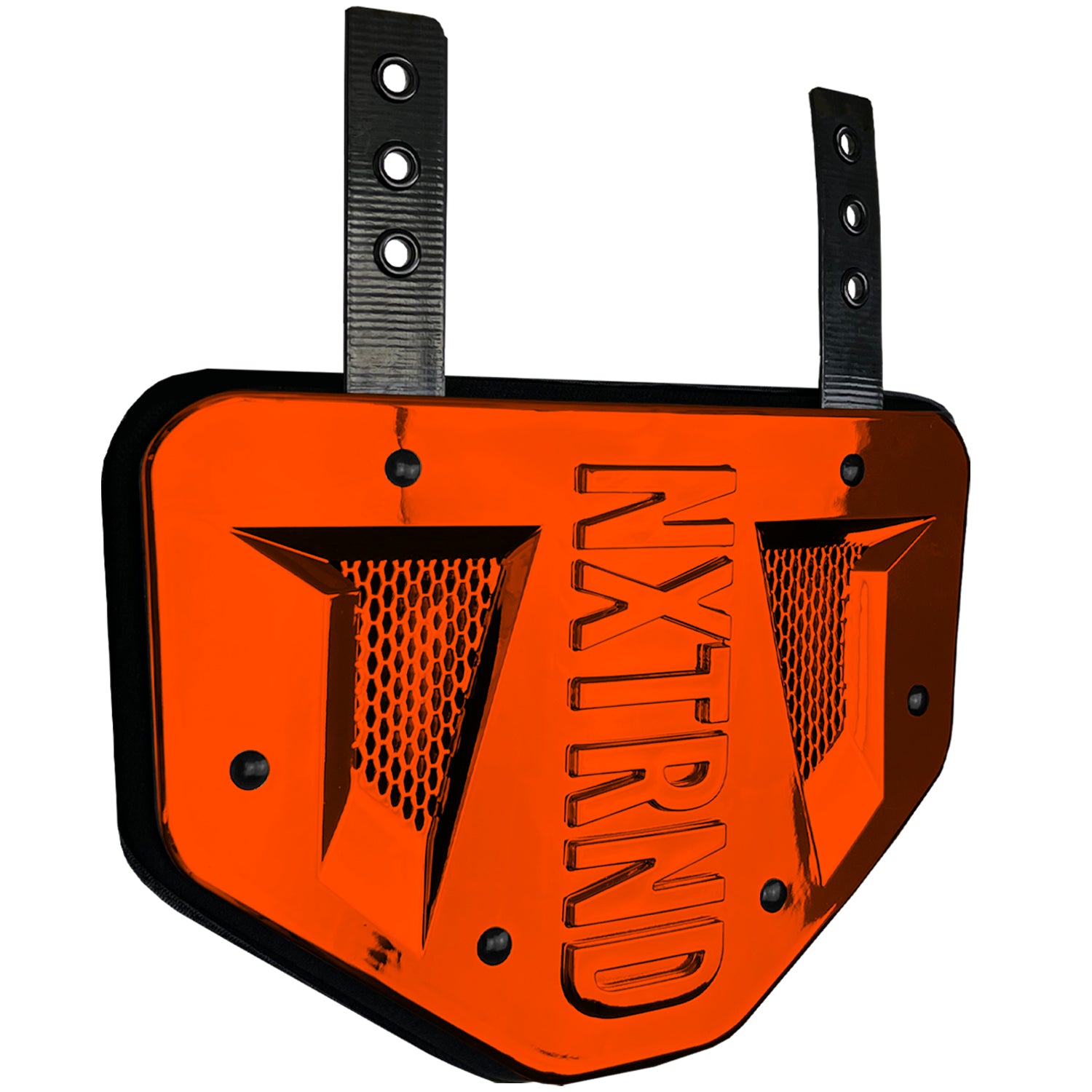 NXTRND B-PLATE® Football Back Plate Chrome Orange