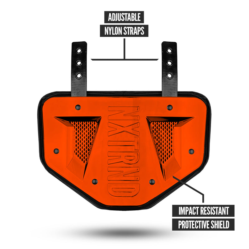 Load image into Gallery viewer, NXTRND B-PLATE™ Football Back Plate Chrome Orange

