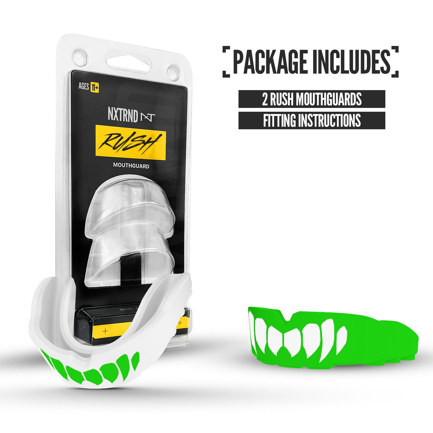 NXTRND Rush® Green & White Fangs (2 Pack)