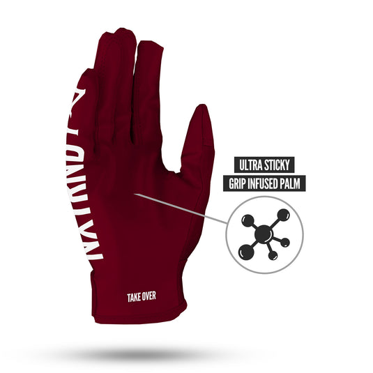 NXTRND G1™ Football Gloves Maroon