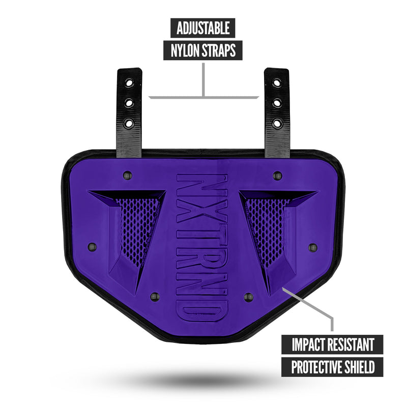 Load image into Gallery viewer, NXTRND B-PLATE™ Football Back Plate Chrome Purple
