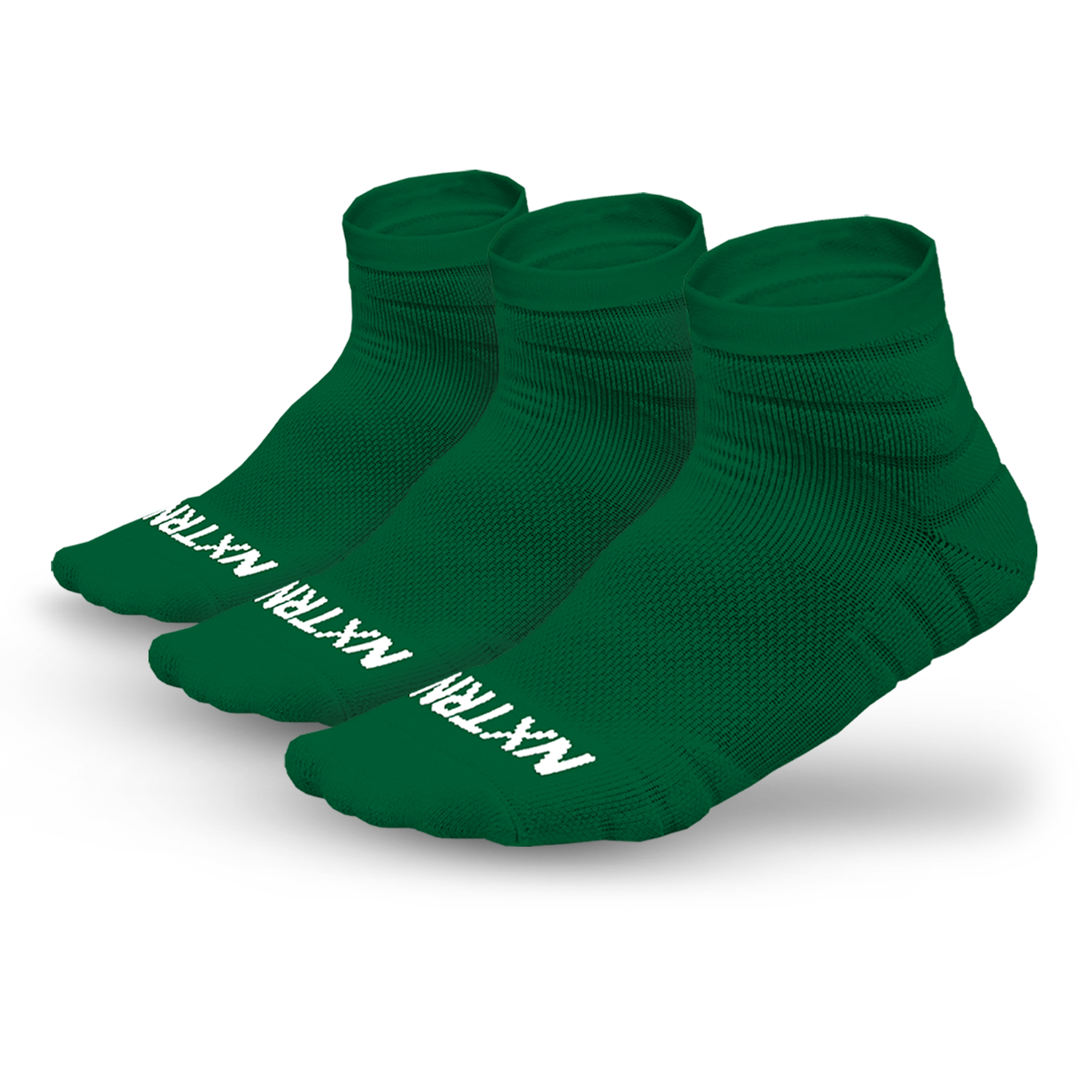 Chaussettes NXTRND Quarter vertes (3 paires)