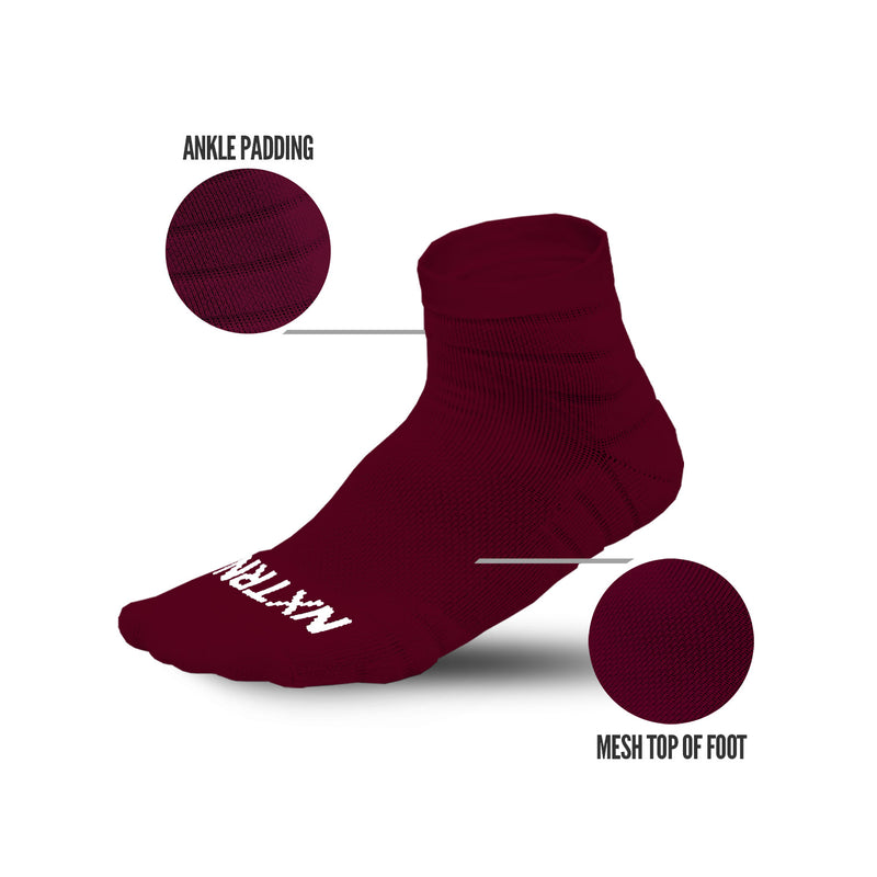 Load image into Gallery viewer, NXTRND Quarter Football Socks Maroon 3-Pairs

