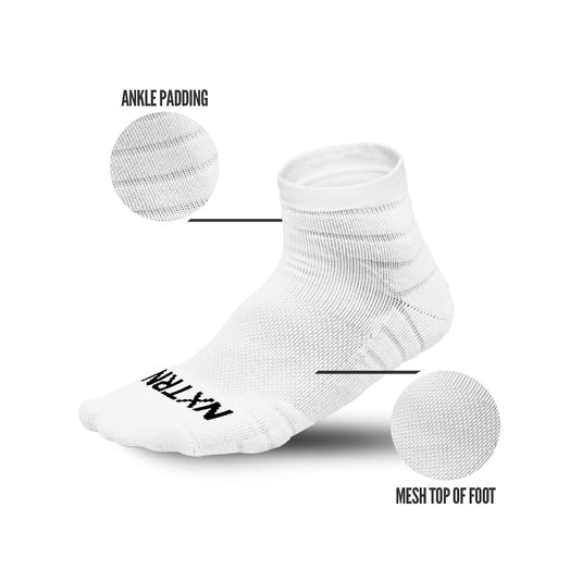 NXTRND Quarter Football Socks White 3-Pairs