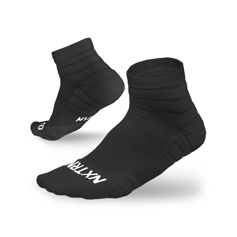 Load image into Gallery viewer, NXTRND Quarter Football Socks Black 3-Pairs
