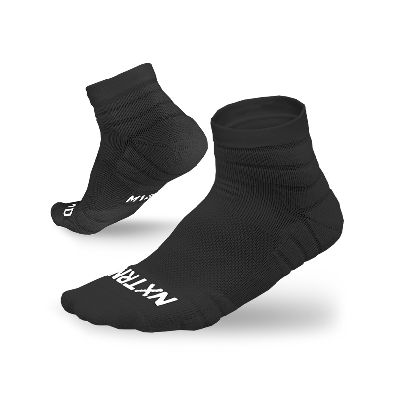 Load image into Gallery viewer, NXTRND Quarter Football Socks Black 3-Pairs
