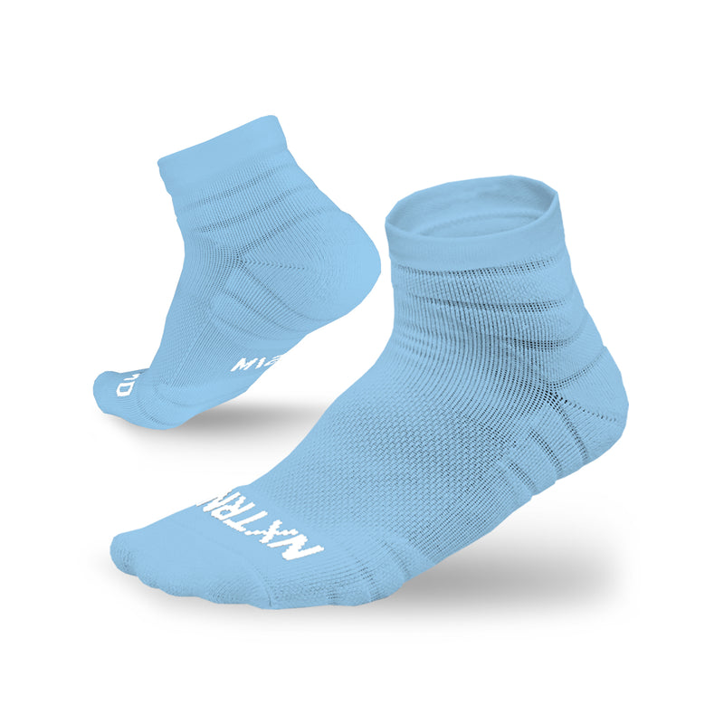 Load image into Gallery viewer, NXTRND Quarter Football Socks Columbia Blue 3-Pairs
