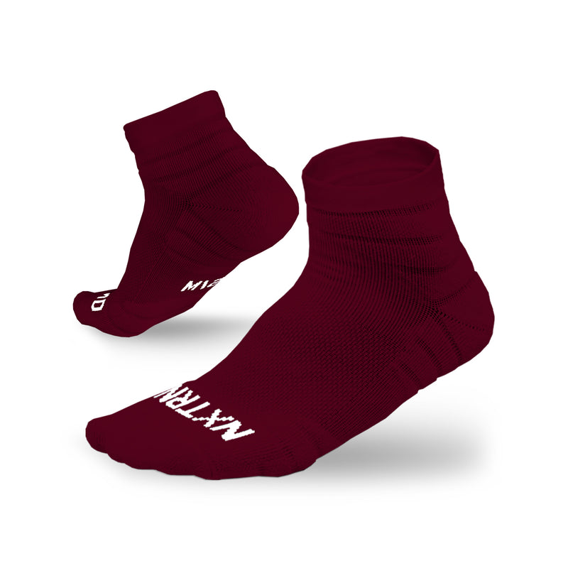 Load image into Gallery viewer, NXTRND Quarter Football Socks Maroon 3-Pairs
