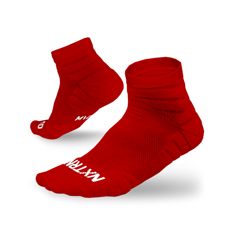 Load image into Gallery viewer, NXTRND Quarter Football Socks Red 3-Pairs
