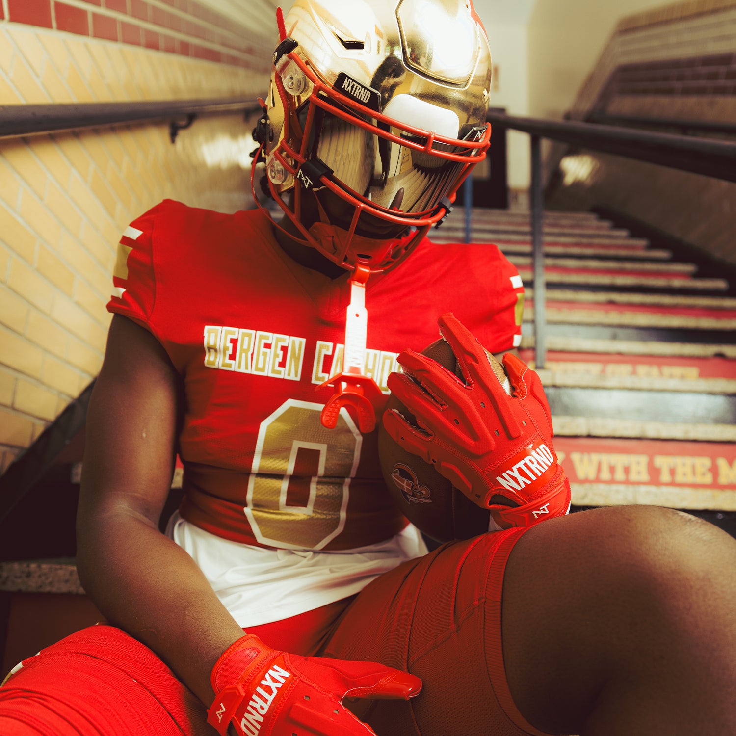 NXTRND G3® Pro Padded Football Gloves Red