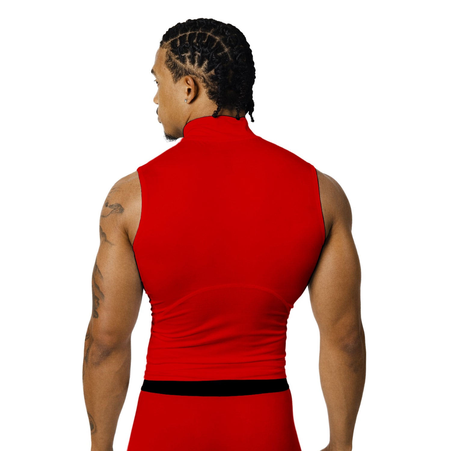Nxtrnd Core Turtleneck Compression Sleeveless Red