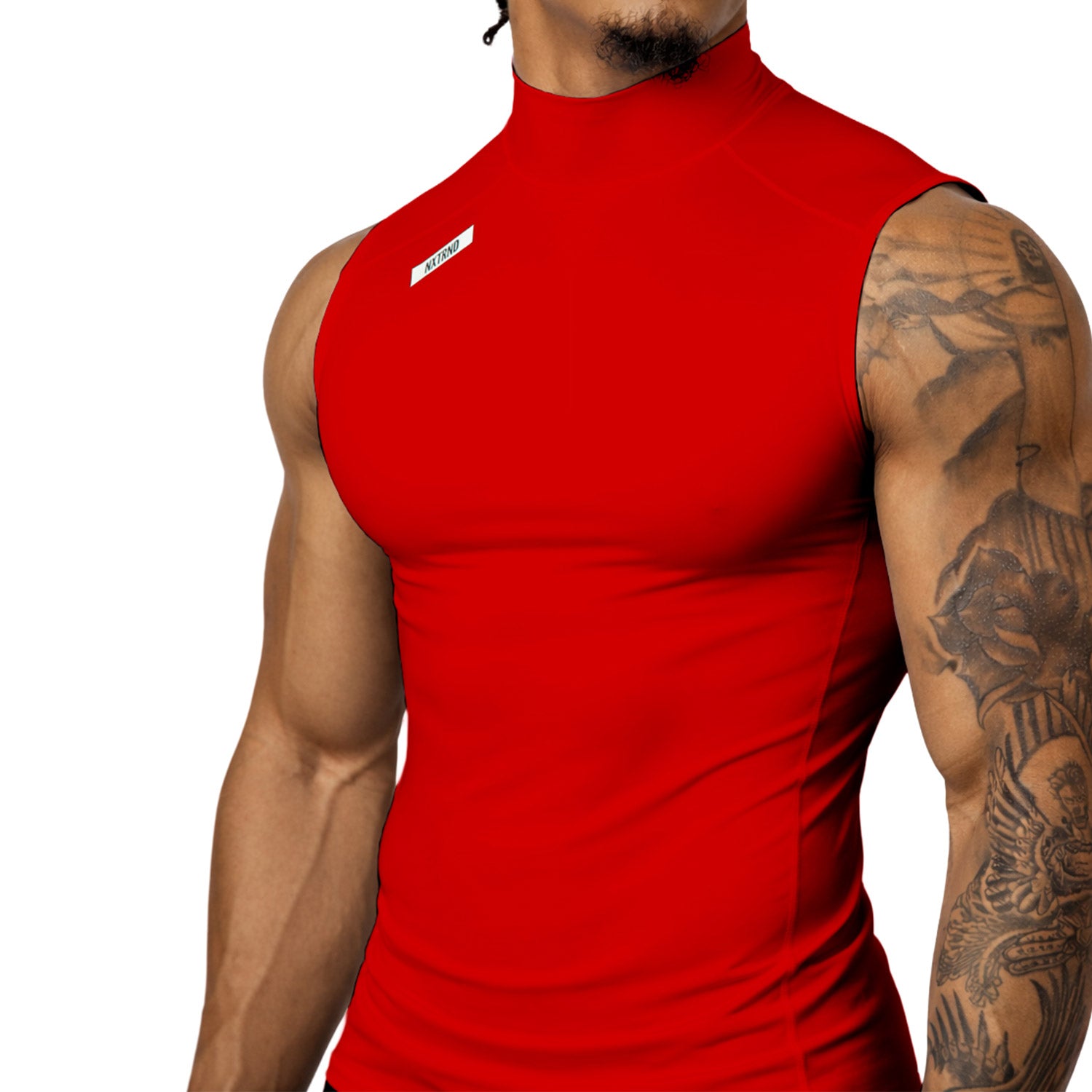 Nxtrnd Core Turtleneck Compression Sleeveless Red