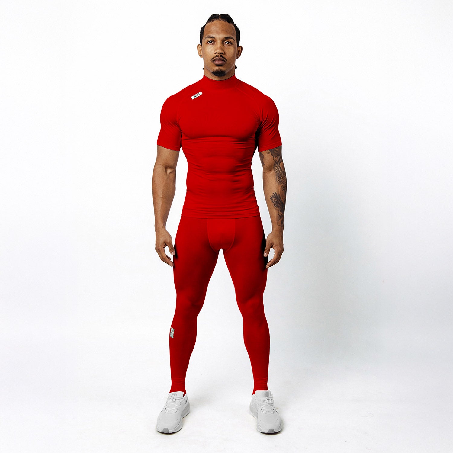 Nxtrnd Core Turtleneck Compression Short Sleeve Red