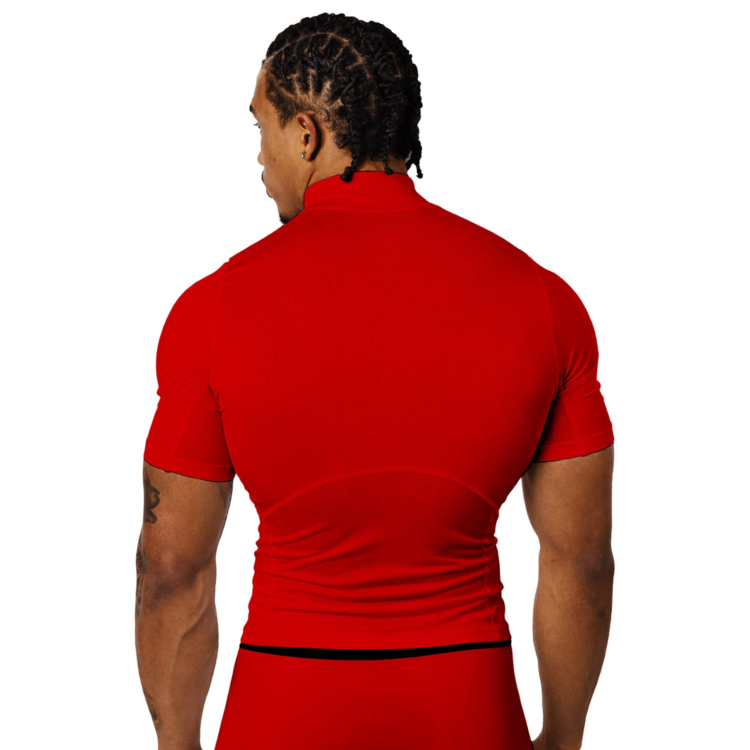 Nxtrnd Core Turtleneck Compression Short Sleeve Red