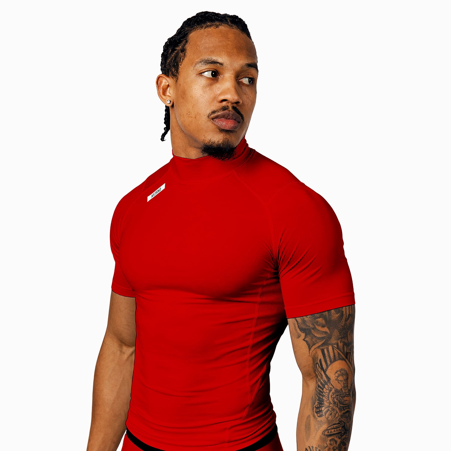 Nxtrnd Core Turtleneck Compression Short Sleeve Red