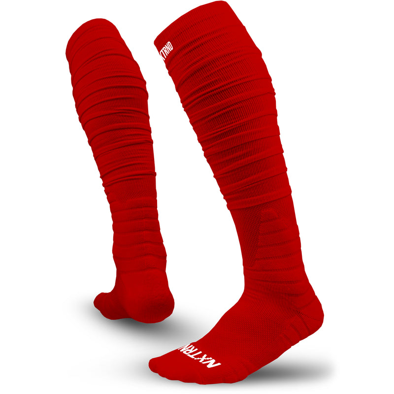 Load image into Gallery viewer, NXTRND XTD™ Scrunch Football Socks Red
