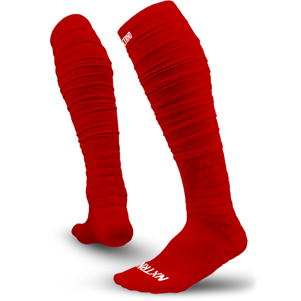 NXTRND XTD Padded Scrunch Football Socks Red