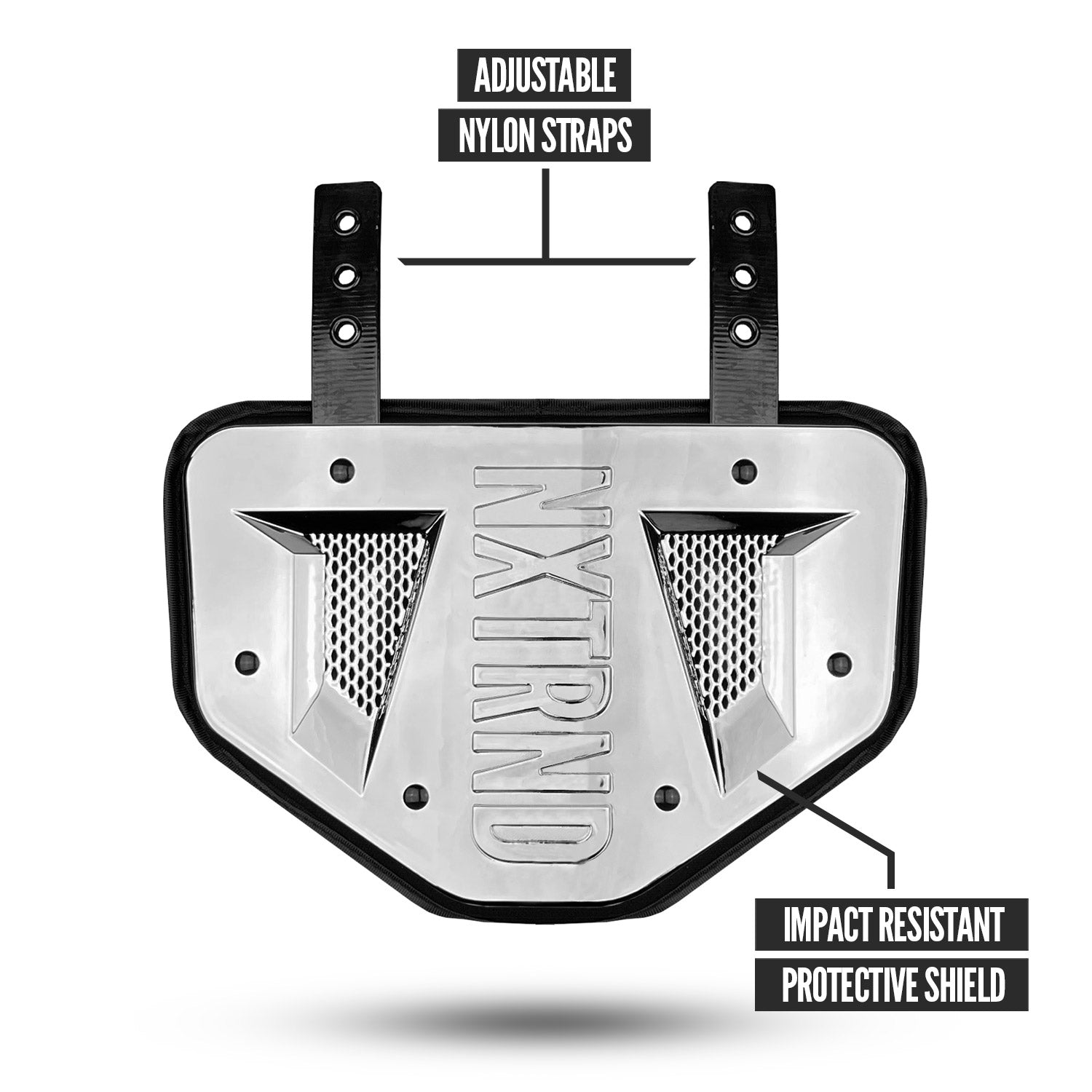 NXTRND B-PLATE® Football Back Plate Silver