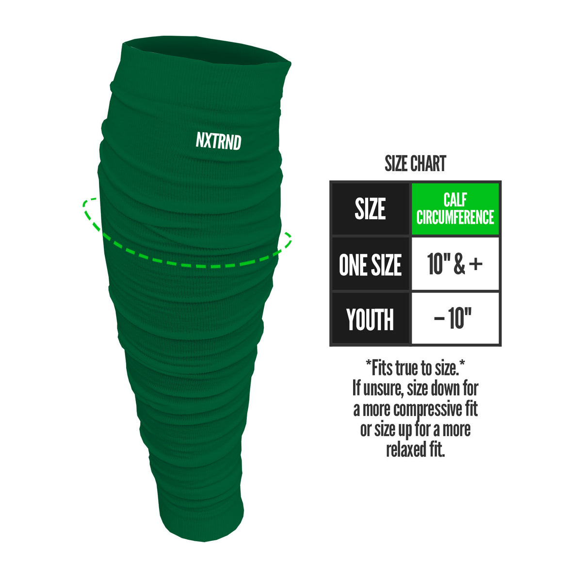 Nxtrnd Football Leg Sleeves, Calf Sleeves for Men & Boys, Sold as a Pair  (Dark Green) : : Clothing, Shoes & Accessories