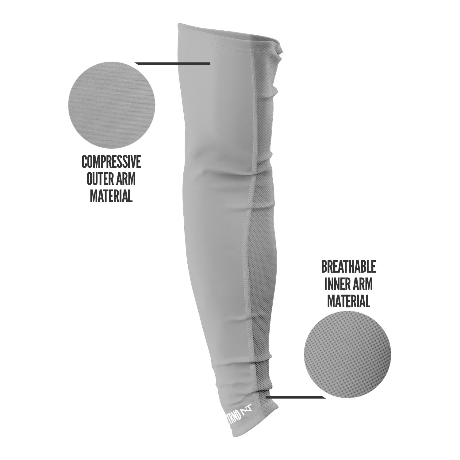 NXTRND AirTek Arm Sleeves Grey (1 Pair)