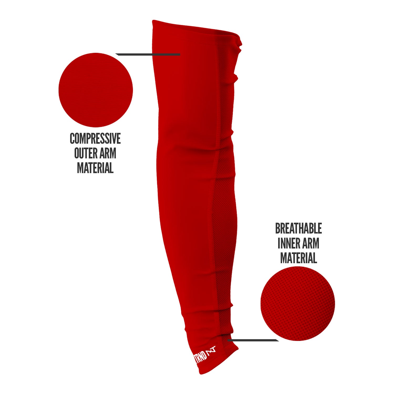 NXTRND AirTek Arm Sleeves Red (1 Pair)