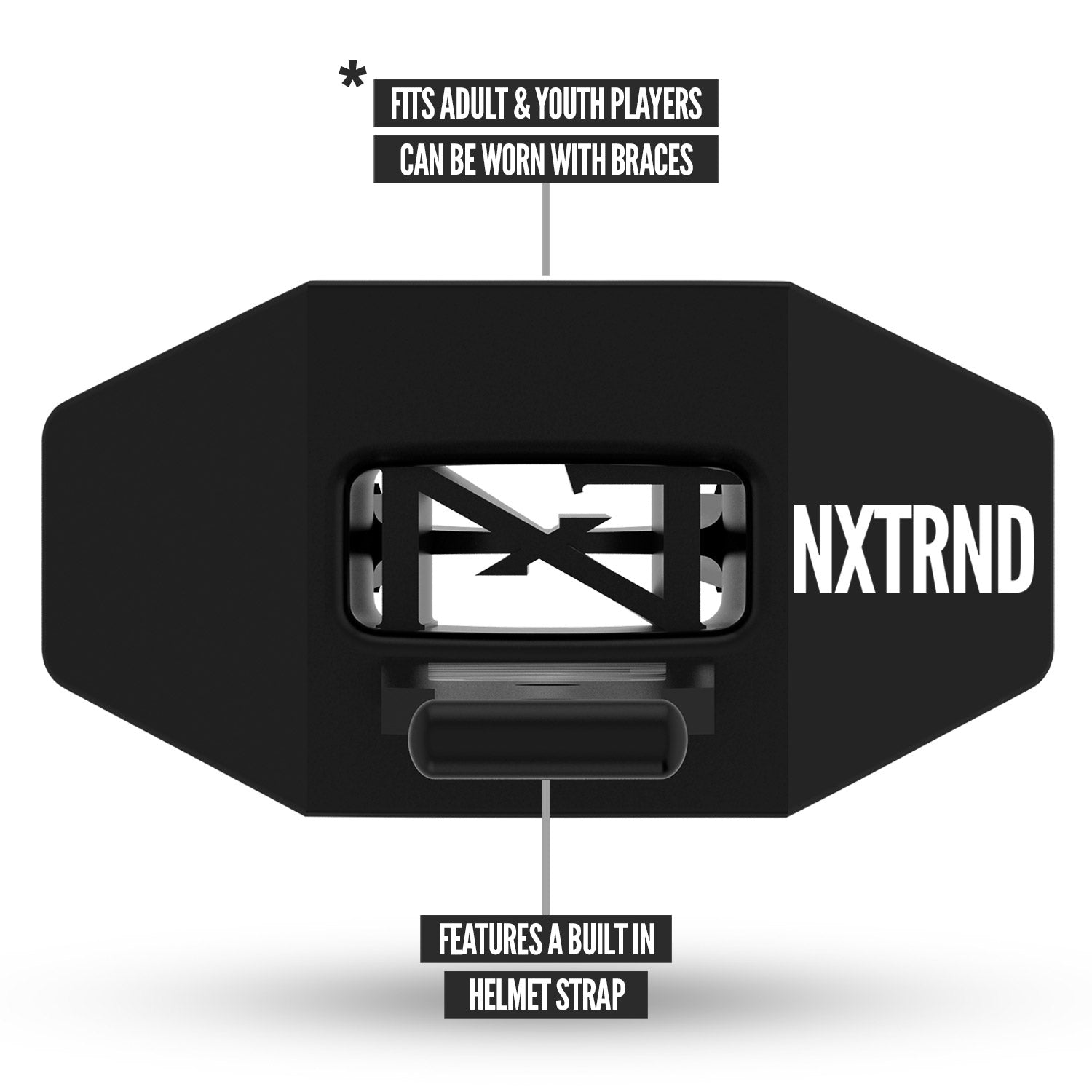 NXTRND TWO™ Football Mouth Guard Black