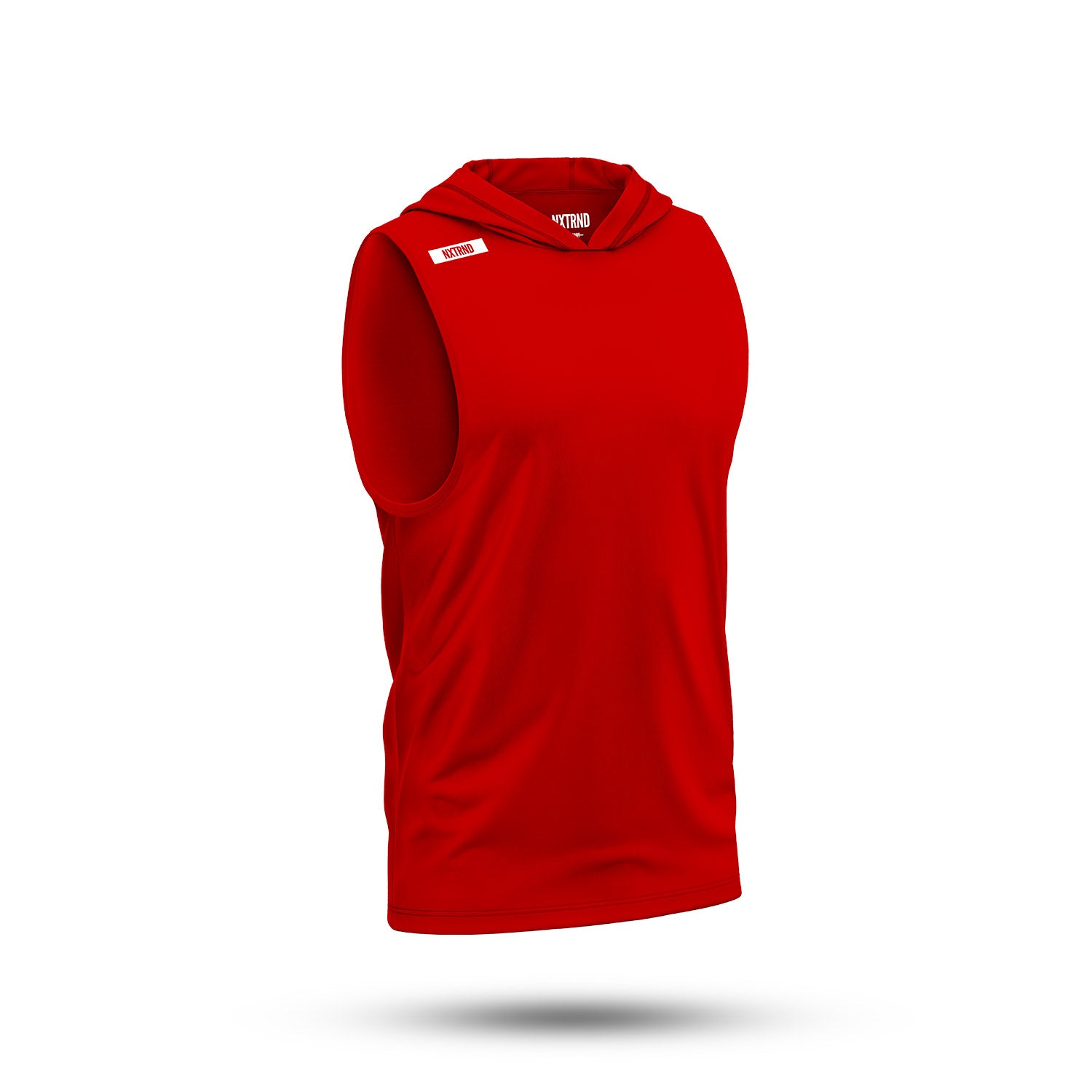 Mens red sleeveless hoodie best sale