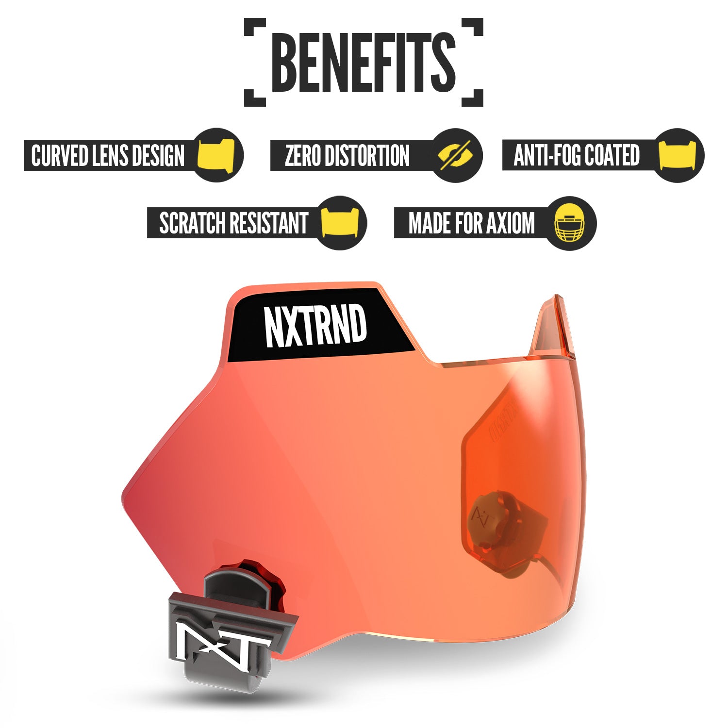 Visière de football NXTRND VZX rouge transparent