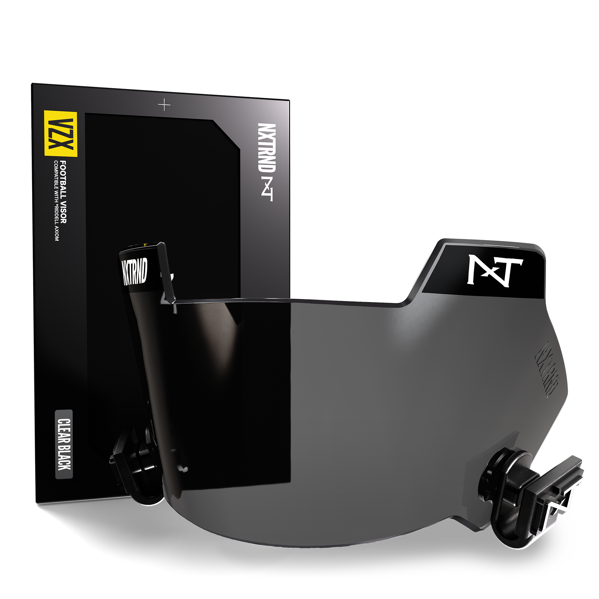 Visière de football NXTRND VZX transparente noire