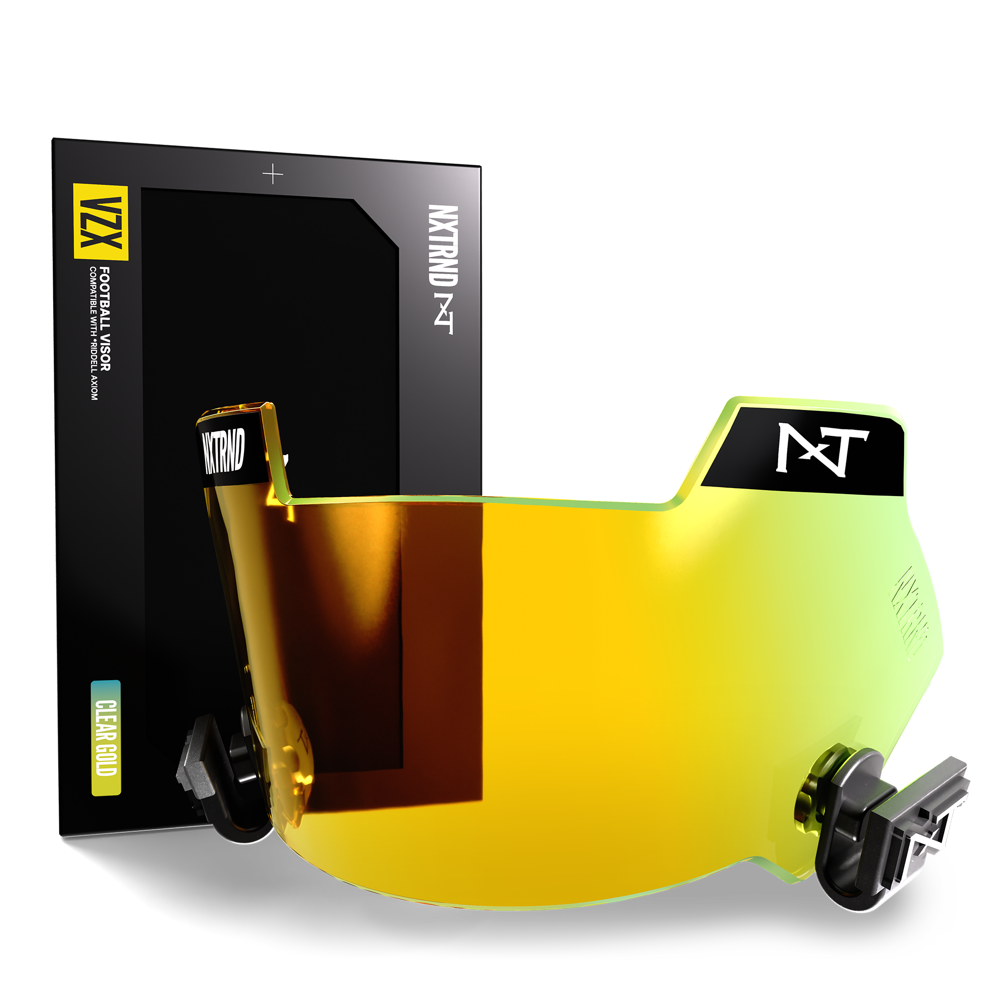 NXTRND VZX Football Visor Clear Gold