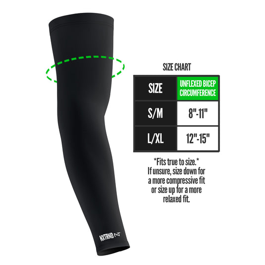 Nike Dri-Fit UV Solar Arm Sleeves - 1 Pair - Unisex - Adult (Black, Adult  L/XL)