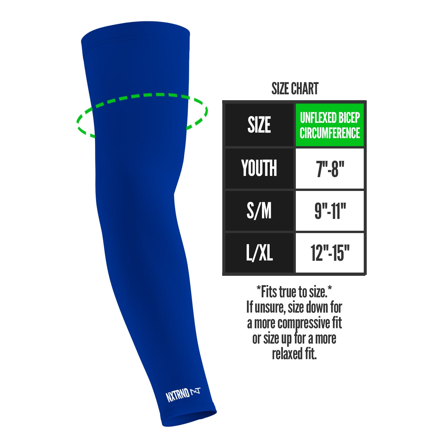 NXTRND AirTek Arm Sleeves Blue (1 Pair)