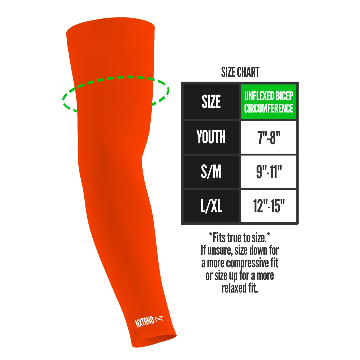 NXTRND AirTek Arm Sleeves Orange (1 Pair)