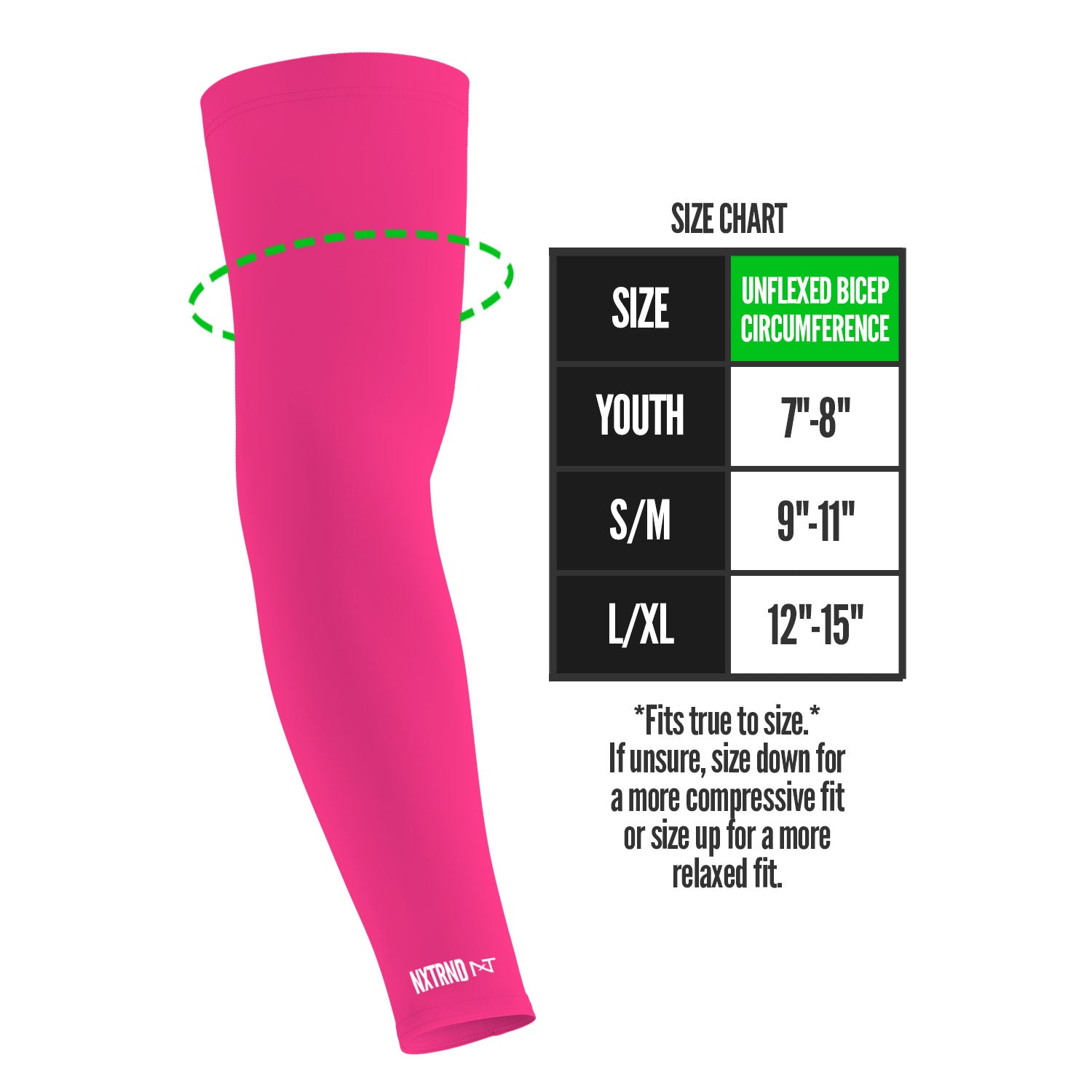 NXTRND AirTek Arm Sleeves Pink (1 Pair)