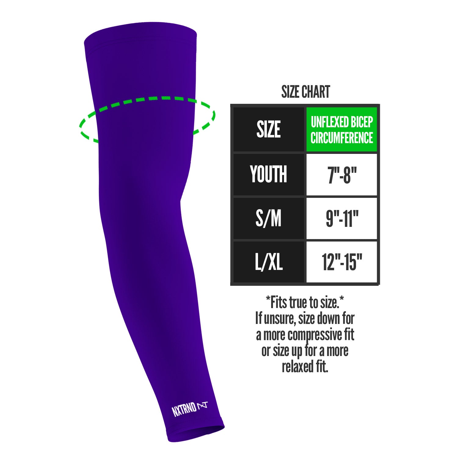 NXTRND AirTek Arm Sleeves Purple (1 Pair)