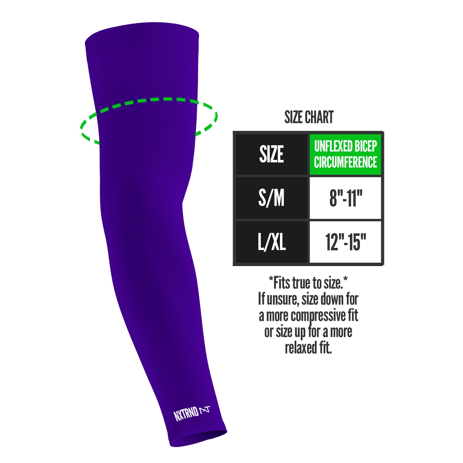NXTRND AirTek Arm Sleeves Purple (1 Pair)