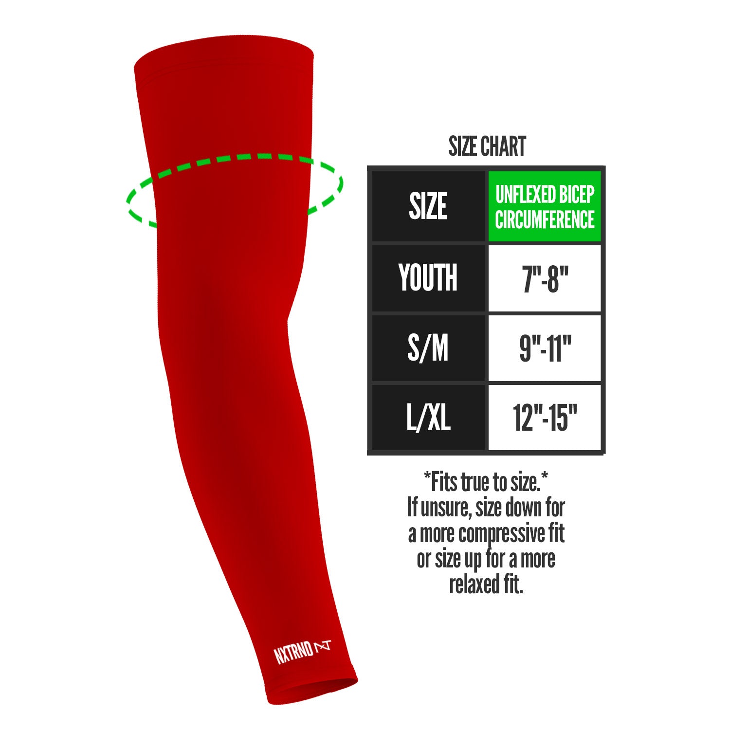 NXTRND AirTek Arm Sleeves Red (1 Pair)