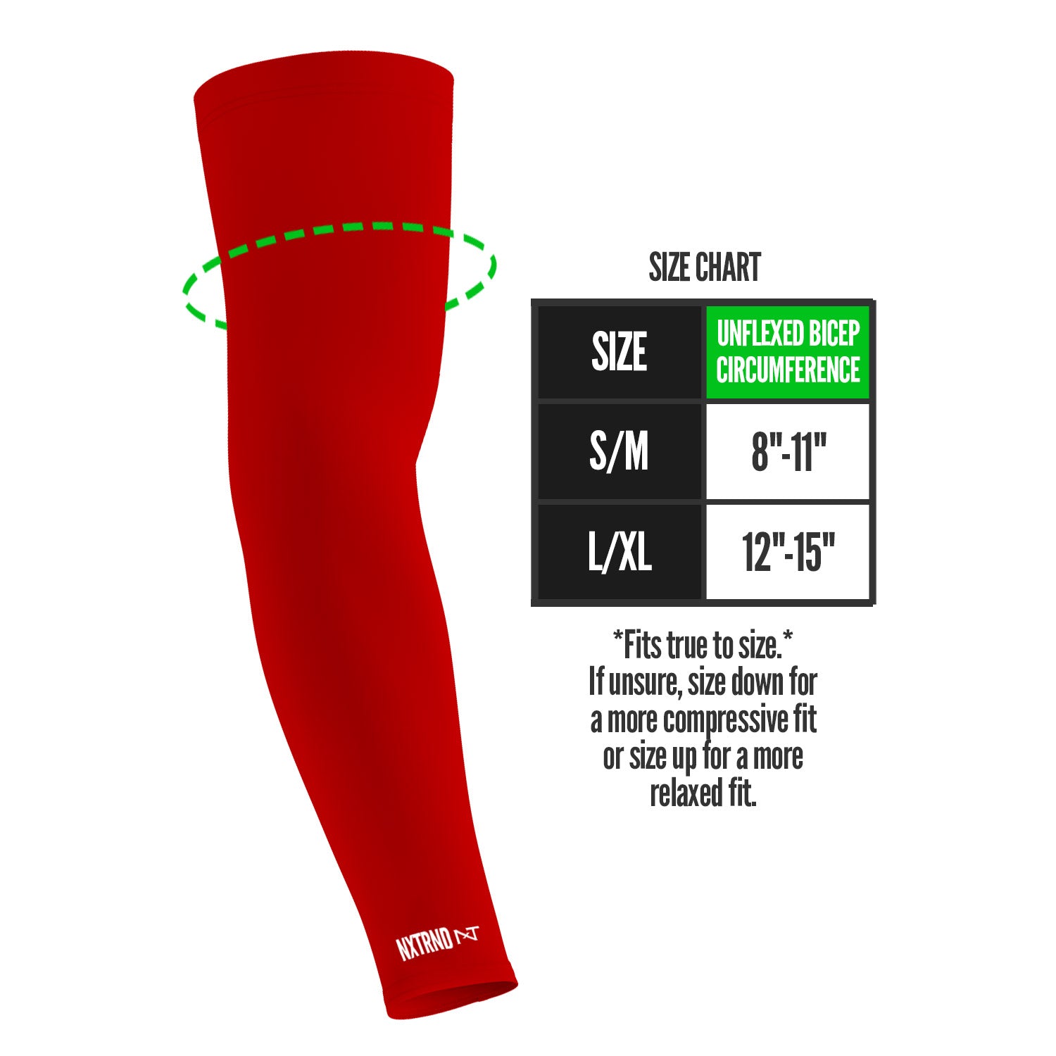 NXTRND AirTek Arm Sleeves Red (1 Pair)
