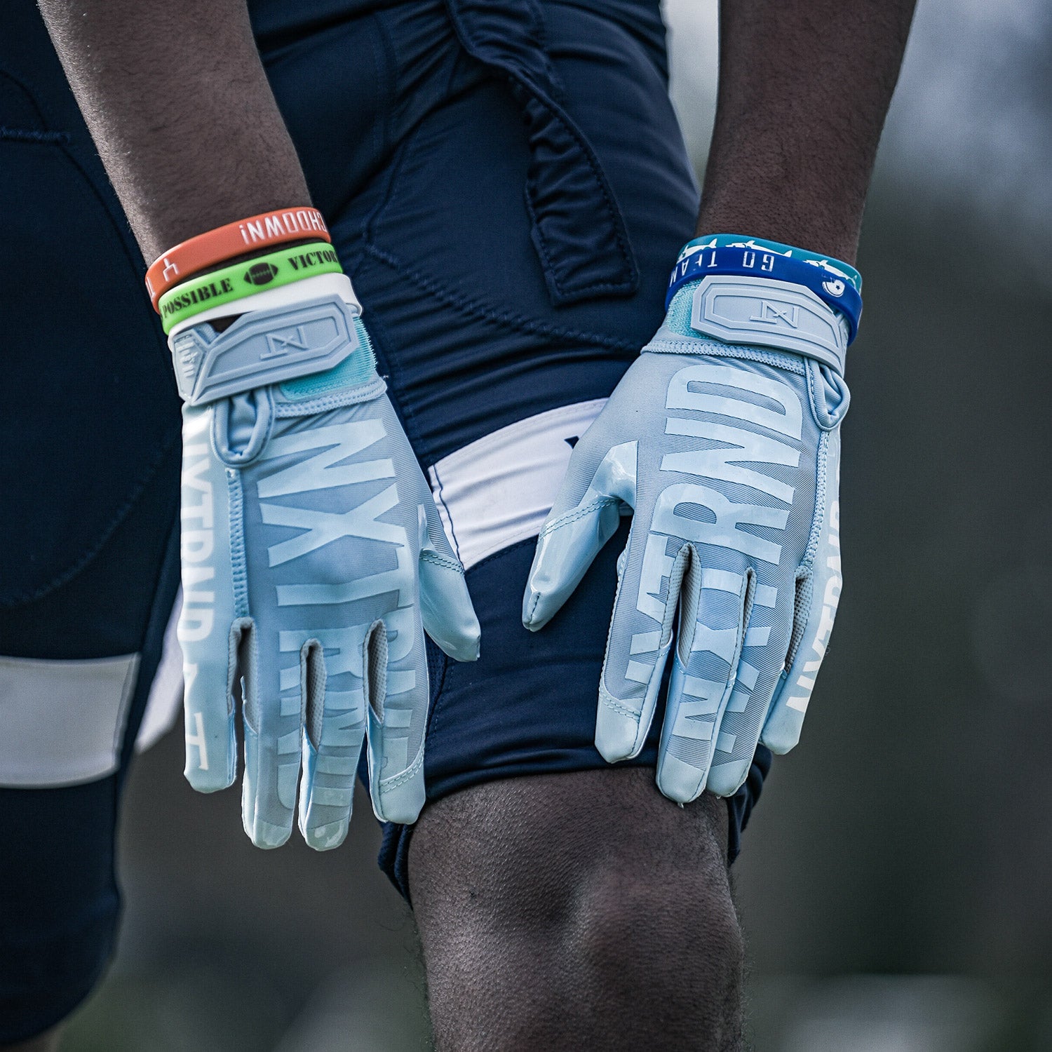 NXTRND G1® Football Gloves Columbia Blue