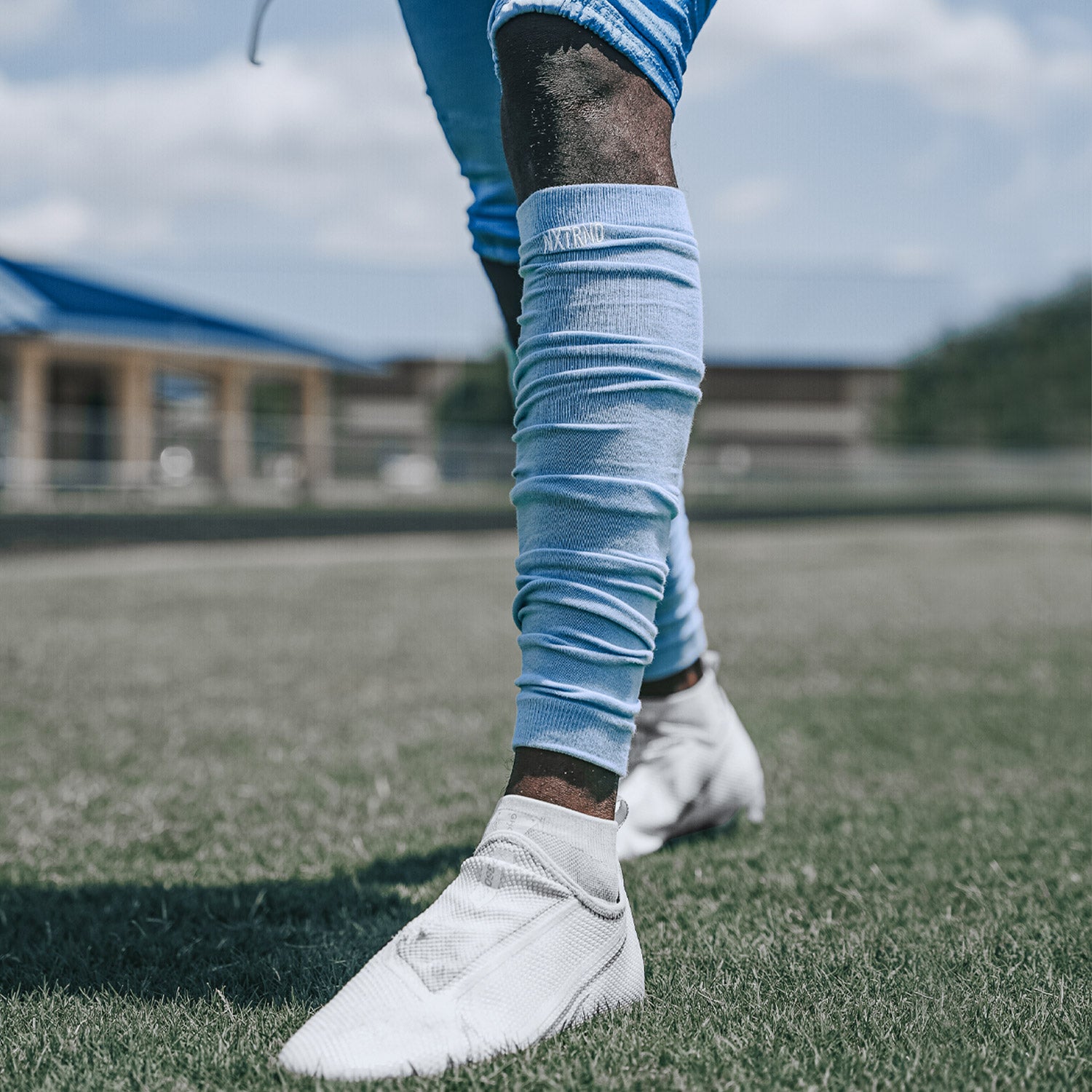 NXTRND Scrunch Football Leg Sleeves Columbia Blue