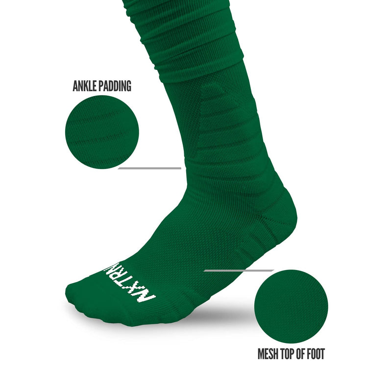 Load image into Gallery viewer, NXTRND XTD® Scrunch Football Socks Green
