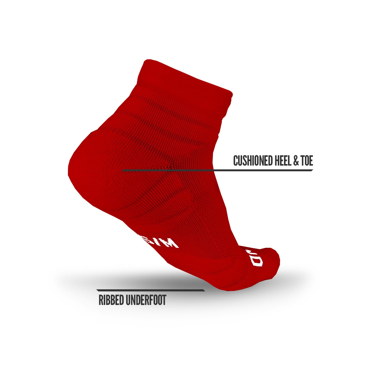 NXTRND Quarter Socks Red 3-Pairs