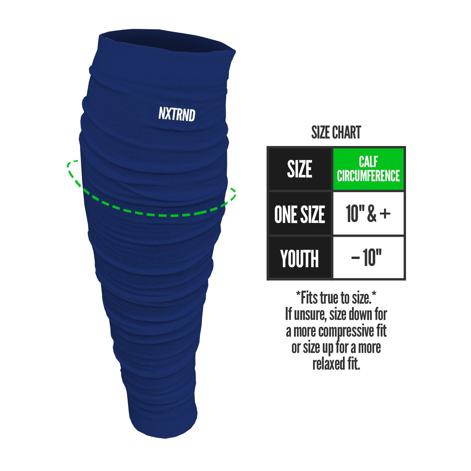 NXTRND Scrunch Football Leg Sleeves Navy Blue