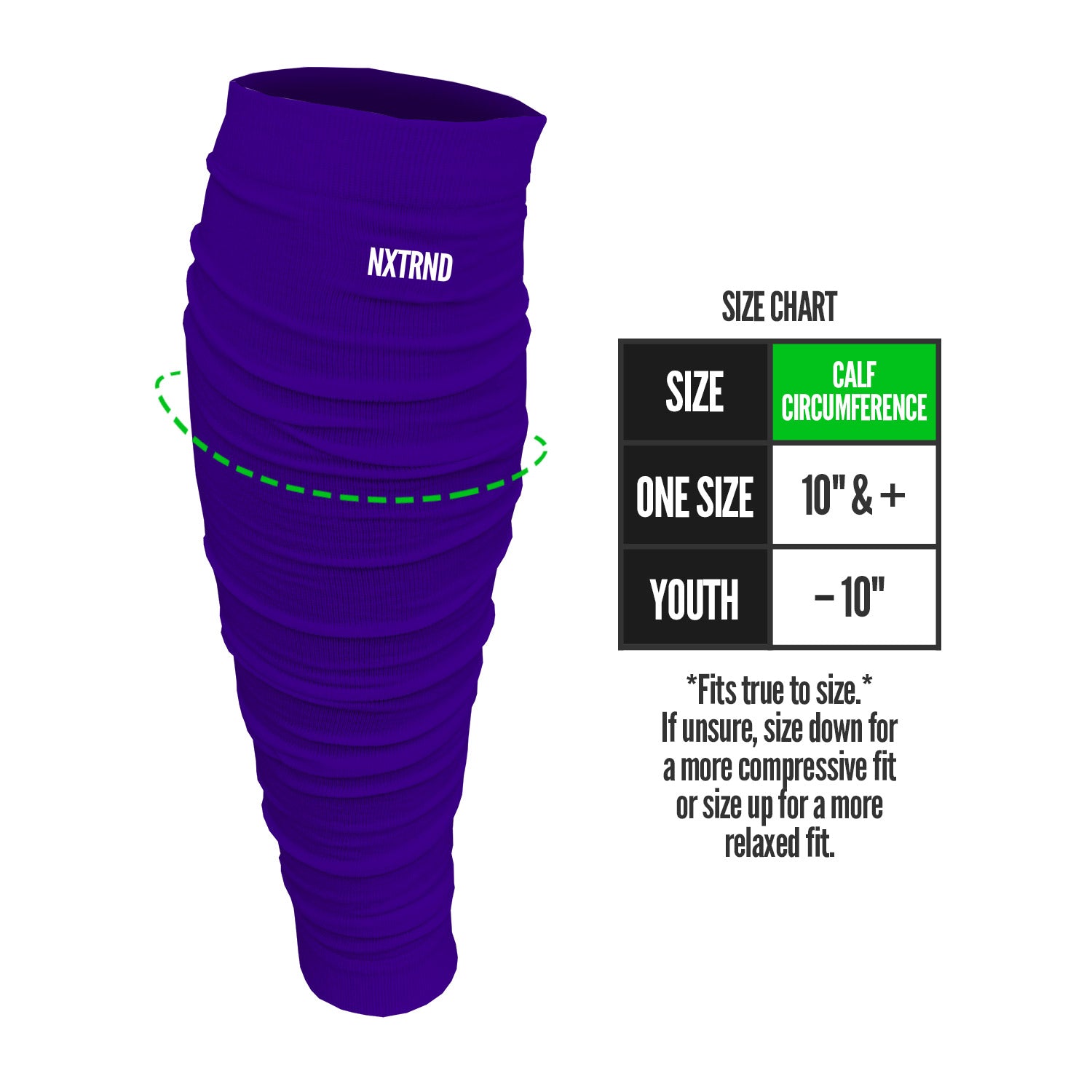 NXTRND Scrunch Football Leg Sleeves Purple