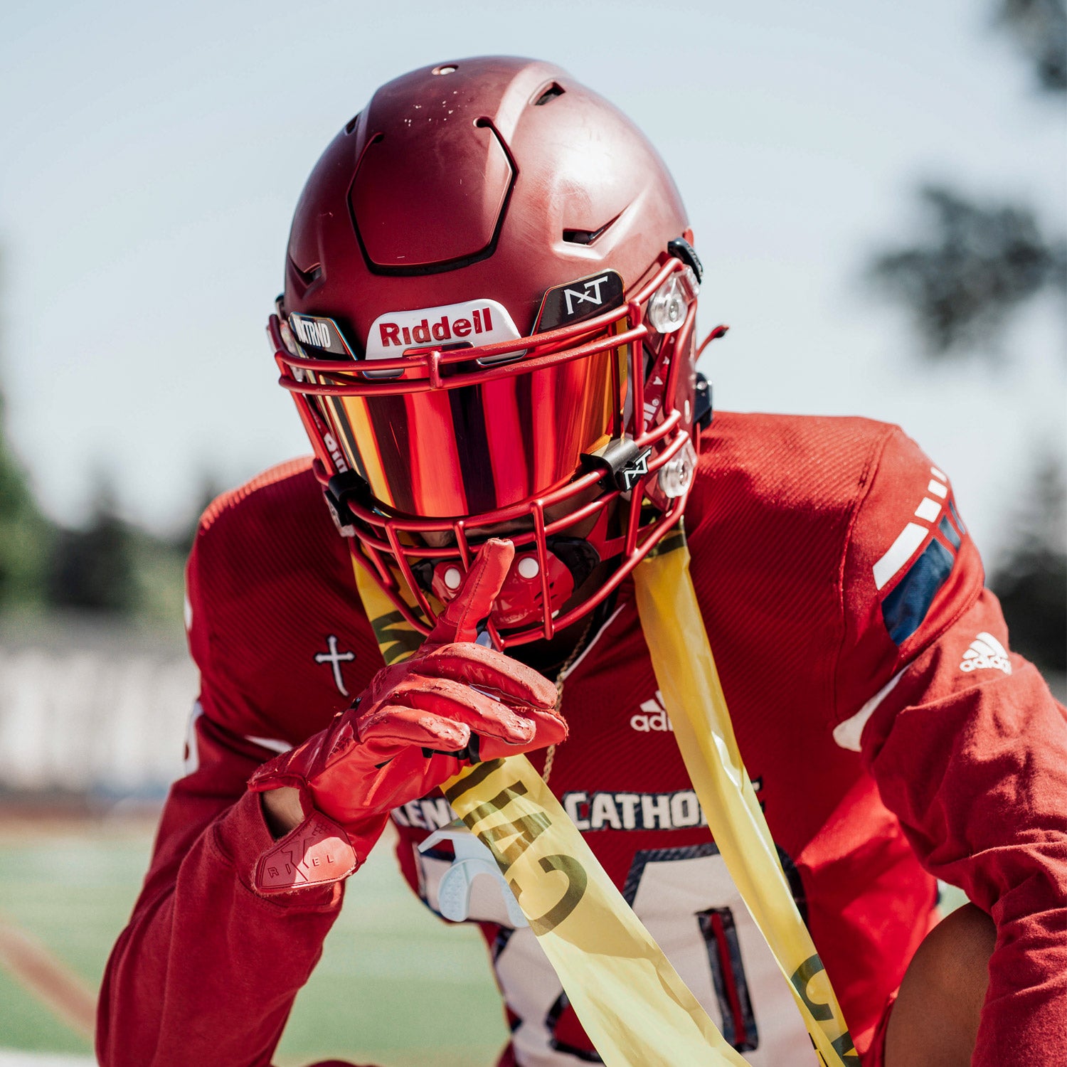 NXTRND VZR1® Football Visor Red